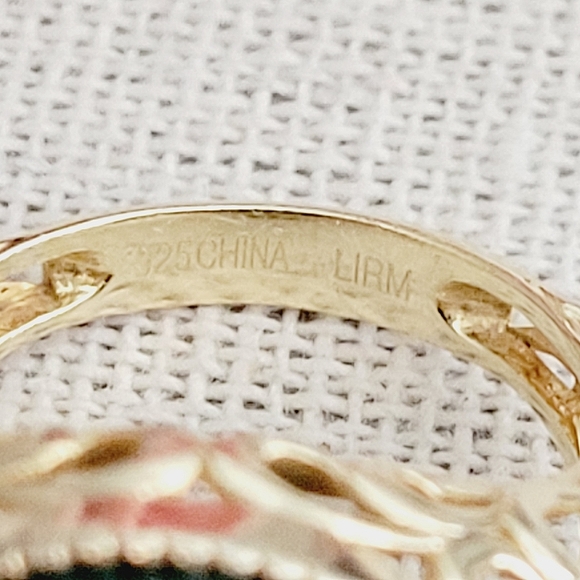 VINTAGE Lirm gold over sterling turquoise ring - Picture 4 of 6